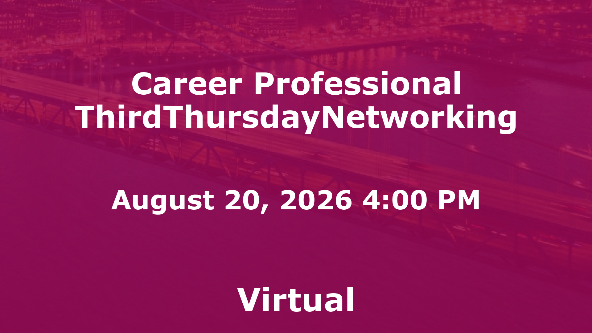 Career Professional ThirdThursdayNetworking event image